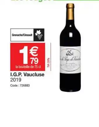 I.g.p. Vaucluse 2019