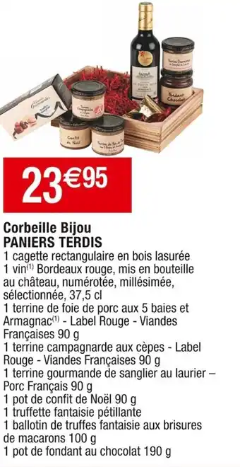 Cora x Carrefour Corbeille Bijou PANIERS TERDIS offre