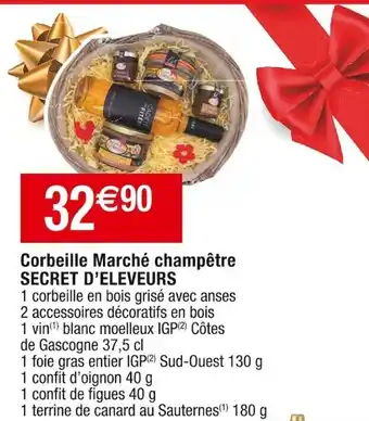 Corbeille MarchĂ© champĂȘtre SECRET D'ELEVEURS