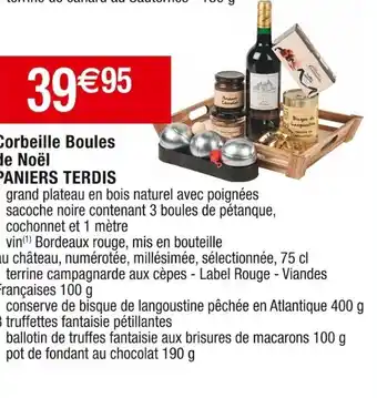Cora x Carrefour Corbeille Boules de Noël offre