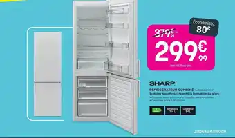 Pulsat Réfrigérateur Combiné Sharp offre