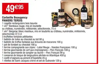 Cora x Carrefour Corbeille Beaugency PANIERS TERDIS offre