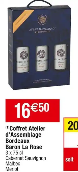 Cora x Carrefour Coffret Atelier d'Assemblage Bordeaux Baron La Rose offre