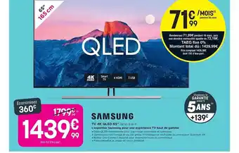 Pulsat Tv 4k Qled 65" Samsung offre