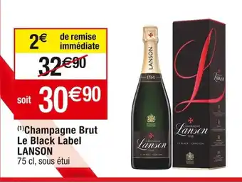 Le Black Label C LANSON hampagne Brut