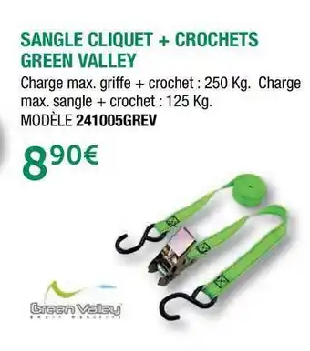 Roady Sangle Cliquet + Crochets Green Valley offre