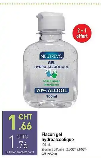 Top Office Flacon Gel Hydroalcoolique Neutrevo offre