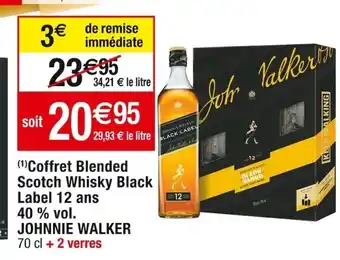 Cora x Carrefour Coffret Blended Scotch Whisky Black Label 12 ans offre