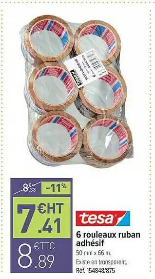 6 Rouleaux Ruban Adhésif Tesa