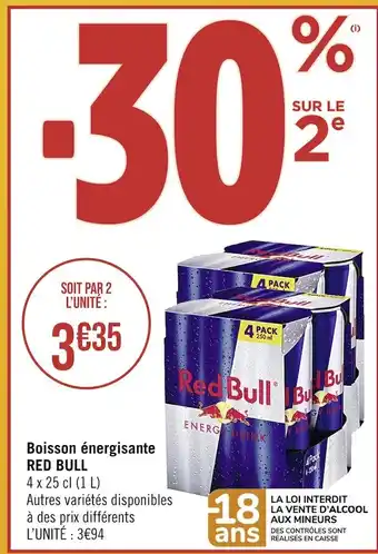Red bull boisson énergisante