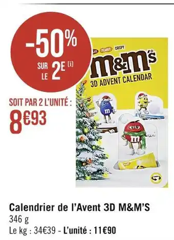 Casino Supermarchés M&m’s calendrier de l’avent 3d offre