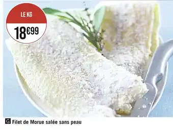 Filet de morue salée sans peau
