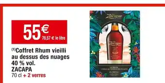 Cora x Carrefour au dessus des nuages 40 % vol. Coffret Rhum vieilli offre