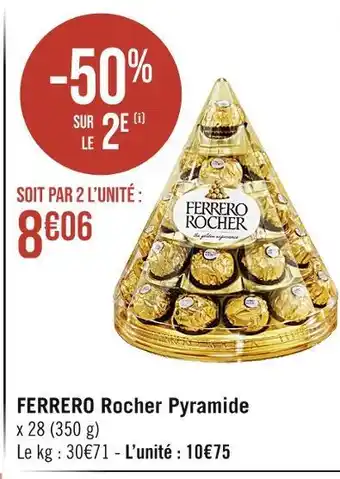 Casino Supermarchés Ferrero rocher pyramide offre