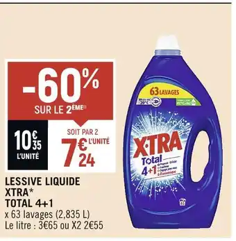 Spar Xtra lessive liquide * total 4+1 offre
