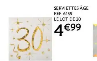 Jour de Fête Serviettes âge offre