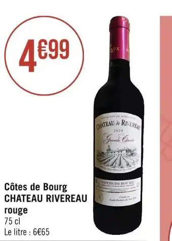 Chateau rivereau cĂŽtes de bourg rouge