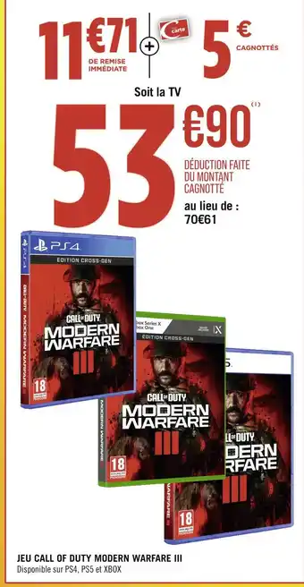 Call of duty jeu call of duty modern warfare iii