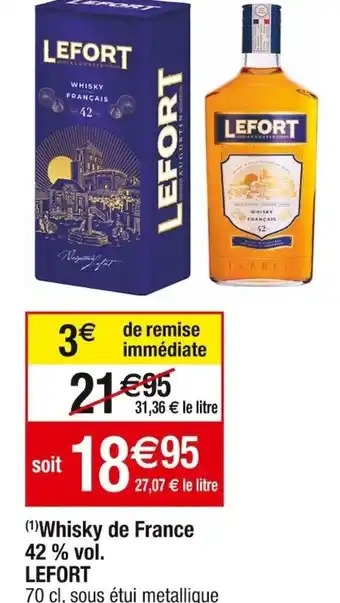 Cora x Carrefour Whisky de France 42 % vol. LEFORT offre