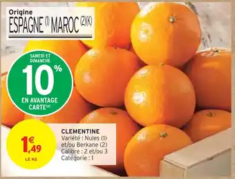 Intermarché Clementine offre