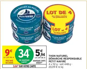 Intermarché Petit navire thon naturel démarche responsable offre