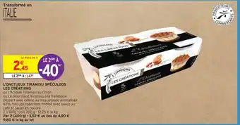 Intermarché Les créations l'onctueux tiramisu spéculoos offre