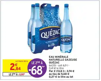 Intermarché Quézac eau minérale naturelle gazeuse offre