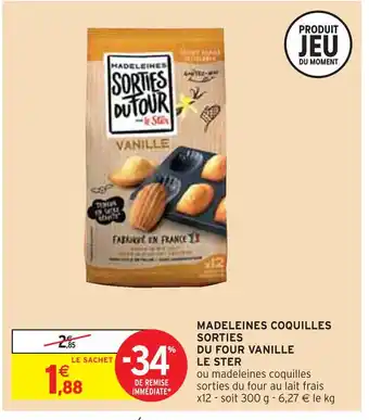 Intermarché Le ster madeleines coquilles sorties du four vanille offre