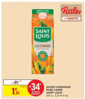 Intermarché Saint louis sucre cassonade pure canne offre
