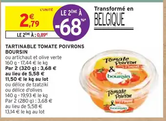Intermarché Boursin tartinable tomate poivrons offre
