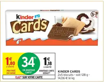 Intermarché Kinder cards kinder cards offre