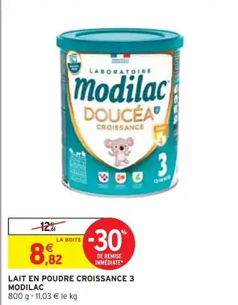 Intermarché Modilac lait en poudre croissance 3 offre