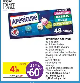 Intermarché Apéricube apéricube cocktail offre
