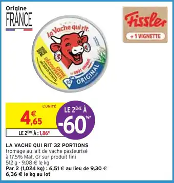Intermarché La vache qui rit la vache qui rit 32 portions offre