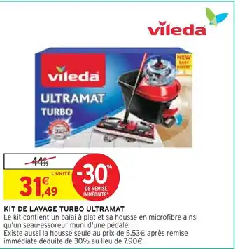 Intermarché Vileda kit de lavage turbo ultramat offre