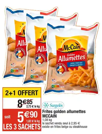 Cora x Carrefour Mccain frites golden allumettes offre