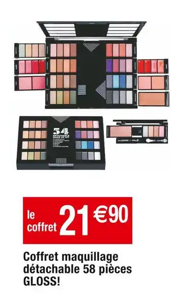 Cora x Carrefour Gloss! coffret maquillage détachable 58 pièces offre