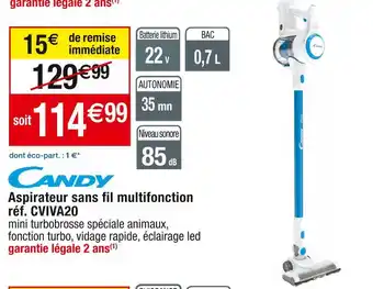 Cora x Carrefour Candy aspirateur sans fil multifonction offre