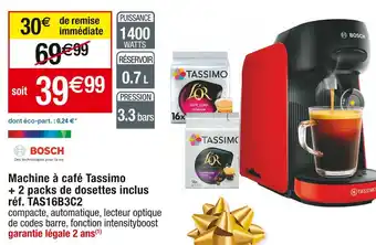 Bosch / tassimo machine à café tassimo + 2 packs de dosettes inclus