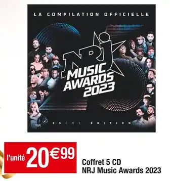 Coffret 5 cd nrj music awards 2023