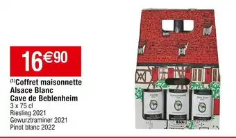 Cora x Carrefour Cave de beblenheim coffret maisonnette alsace blanc offre