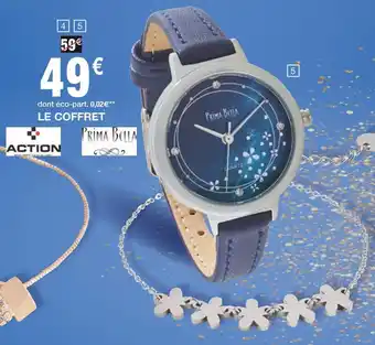 Prima bella coffret montre femme bracelet synthétique + bracelet métal