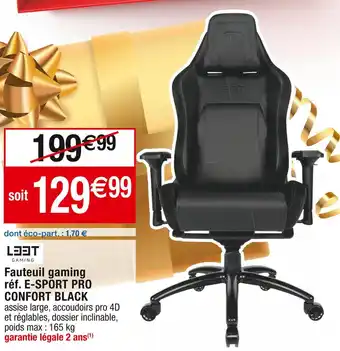 Cora x Carrefour L33t gaming fauteuil gaming offre