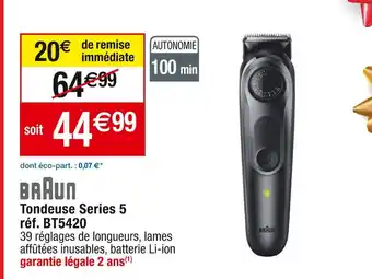 Cora x Carrefour Braun tondeuse series 5 offre