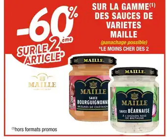 Maille -60% sur le 2ème article sur la gamme des sauces de varietes maille