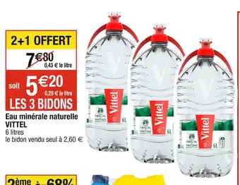 Cora x Carrefour Vittel eau minérale naturelle offre
