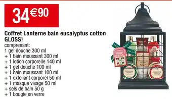 Cora x Carrefour Gloss! coffret lanterne bain eucalyptus cotton offre