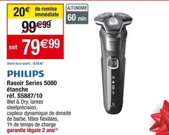 Cora Philips rasoir series 5000 étanche offre