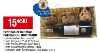 Cora x Carrefour Patrimoine gourmand petit panier initiation offre