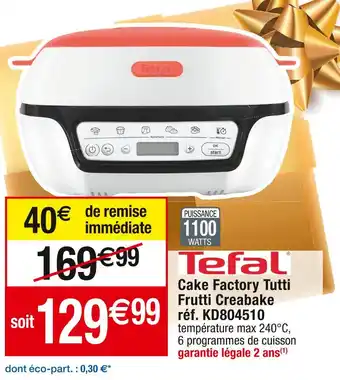 Tefal cake factory tutti frutti creabake